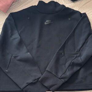 Nike Black tech fleece crop top